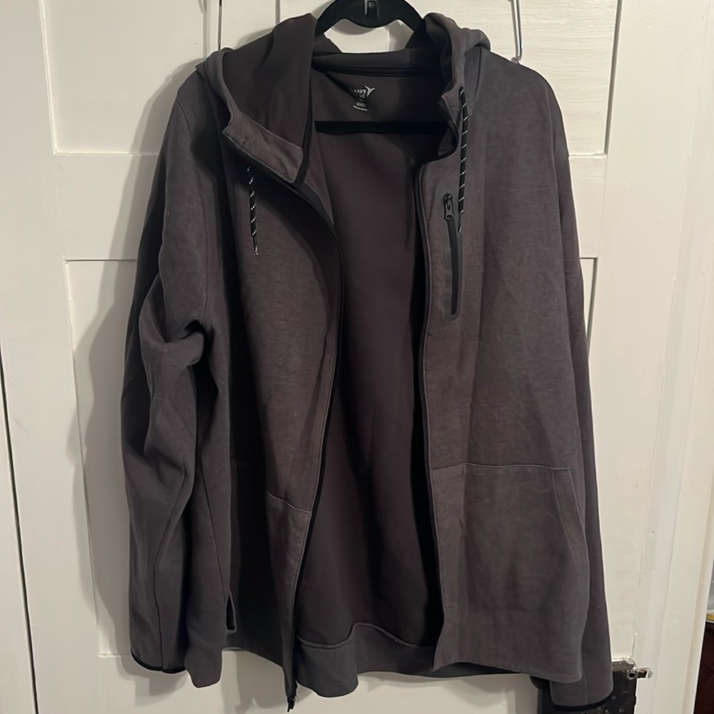 Mens Old Navy Active XXXL Hooded Sweatshirt Grey Hoodie Great Condition